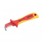 Kabelmesser mit Hakenklinge und Gleitschuh VDE isoliert Kabelmesser mit Hakenklinge und Gleitschuh VDE isoliert