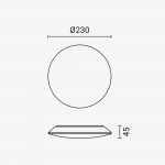 12W LED Deckenleuchte matt CCT IP44 12W LED Deckenleuchte matt CCT IP44