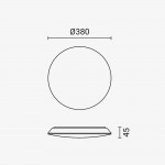 24W LED Deckenleuchte matt CCT IP44 24W LED Deckenleuchte matt CCT IP44