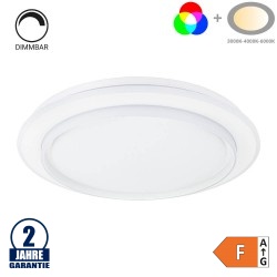 50W LED Deckenleuchte fernsteuerbar Weiß RGBCCT