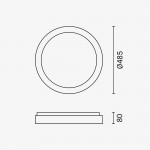 54W LED Deckenleuchte fernsteuerbar Schwarz Walnuss CCT 54W LED Deckenleuchte fernsteuerbar Schwarz Walnuss CCT