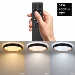 54W LED Deckenleuchte fernsteuerbar Schwarz Walnuss CCT 54W LED Deckenleuchte fernsteuerbar Schwarz Walnuss CCT