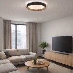 54W LED Deckenleuchte fernsteuerbar Schwarz Walnuss CCT 54W LED Deckenleuchte fernsteuerbar Schwarz Walnuss CCT