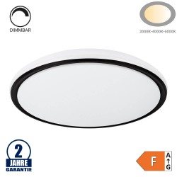 54W LED Deckenleuchte fernsteuerbar Schwarz CCT
