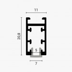 Aufbauschiene Magnetic Line M05 2m