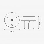 Seilabhängung Weiß 100cm für Deckenleuchte 12851-12860 Seilabhängung Weiß 100cm für Deckenleuchte 12851-12860