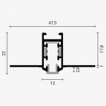 Einbauschiene Magnetic Line M05 1m