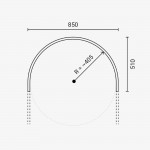 Bogenschiene horizontal Magnetic Line M05