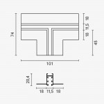 Einbau T-Stück Magnetic Line M05