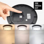 18W LED Deckenleuchte rund Outdoor Schwarz CCT 18W LED Deckenleuchte rund Outdoor Schwarz CCT