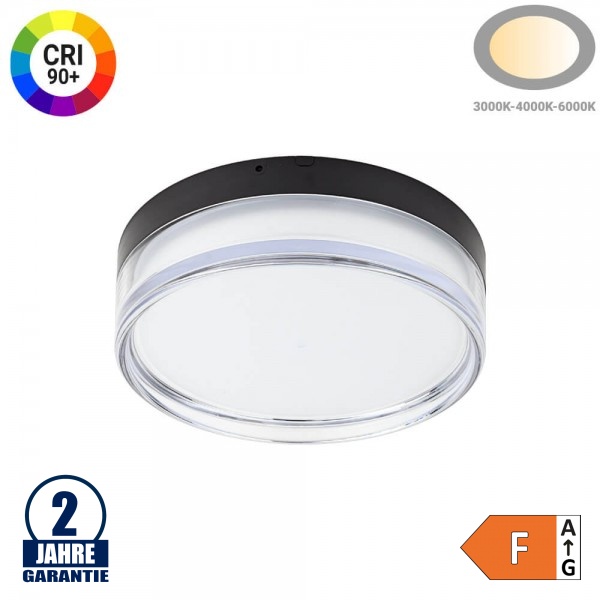 18W LED Deckenleuchte rund Outdoor Schwarz CCT 18W LED Deckenleuchte rund Outdoor Schwarz CCT