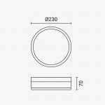 18W LED Deckenleuchte rund Outdoor Weiß CCT
