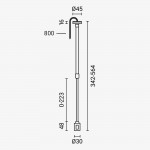 Abhängung verkabelt 25-50cm für Aufbauschiene Magnetic Line M05 1-fache Aufnahme Abhängung verkabelt 25-50cm für Aufbauschiene Magnetic Line M05 1-fache Aufnahme