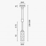 Abhängung 10-20cm für Aufbauschiene Magnetic Line M05 2-fache Aufnahme Abhängung 10-20cm für Aufbauschiene Magnetic Line M05 2-fache Aufnahme