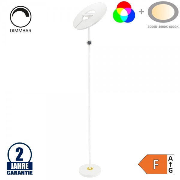 48W Stehleuchte Weiß RGB+CCT fernsteuerbar 48W Stehleuchte Weiß RGB+CCT fernsteuerbar