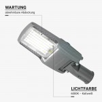 50W Straßenleuchte Kaltweiß mit Vorrichtung für NEMA-Sensor 50W Straßenleuchte Kaltweiß mit Vorrichtung für NEMA-Sensor