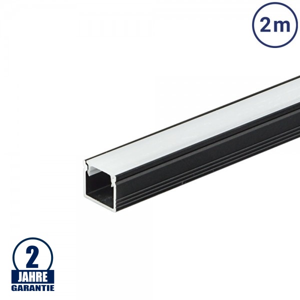 LED Profil 12x10mm Alu Schwarz 2m LED Profil 12x10mm Alu Schwarz 2m